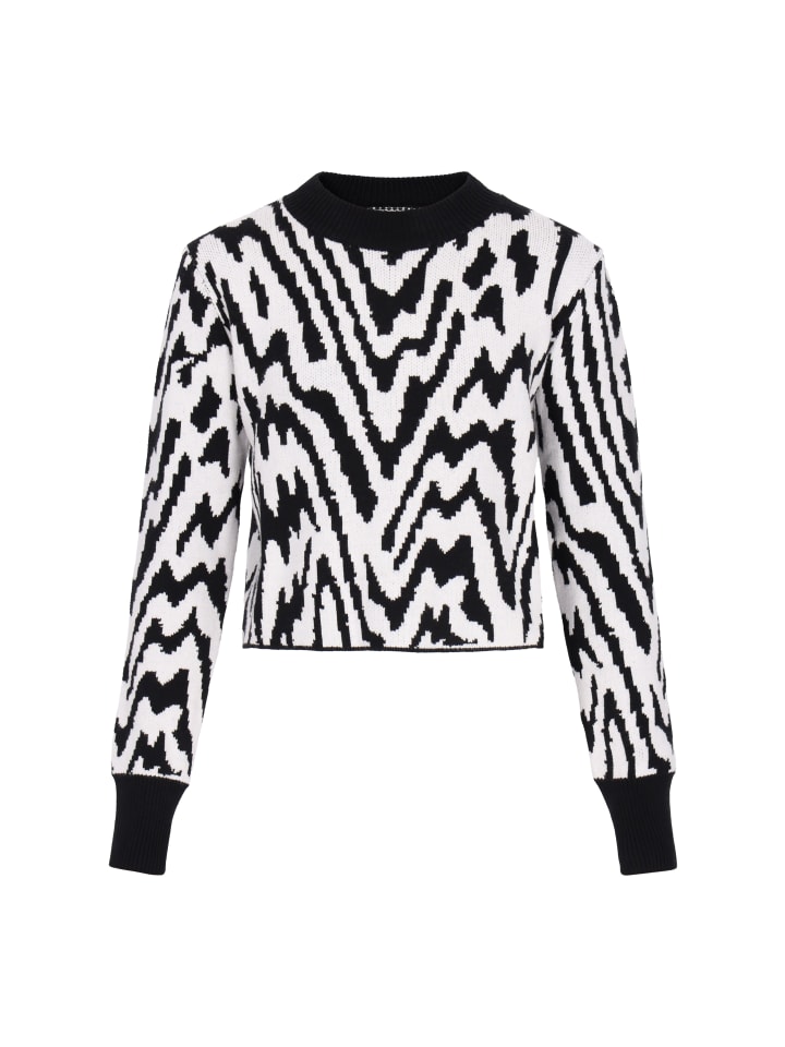 Женский свитер черно-белого цвета myMo ROCKS
Женский свитер черно-белого цвета myMo ROCKS