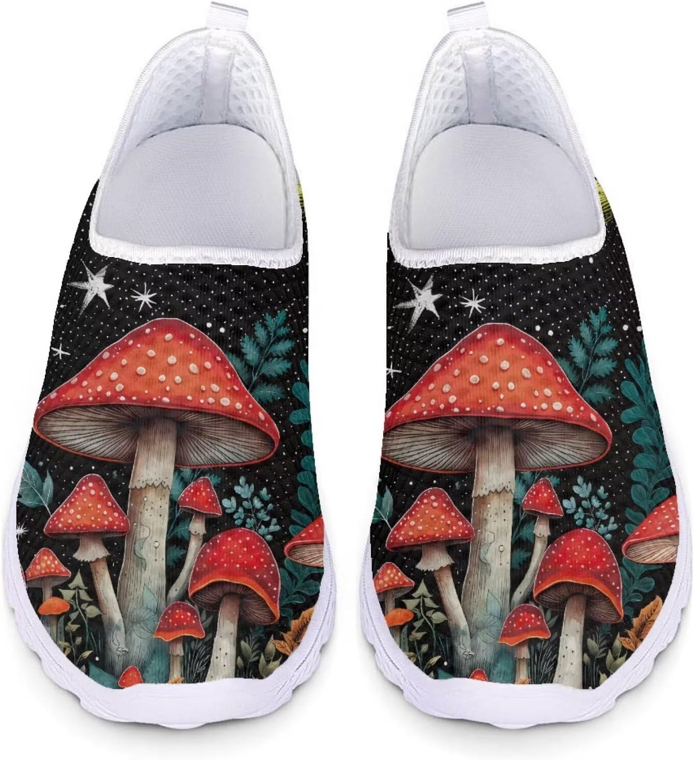Кроссовки из сетки для женщин и мужчин, прогулочная обувь, без шнурков, противоскользящие, размер США 5-12, спортивная одежда Xixirimido, Mushroom Night
Кроссовки из сетки для женщин и мужчин, прогулочная обувь, без шнурков, противоскользящие, размер США 5-12, спортивная одежда Xixirimido, Mushroom Night