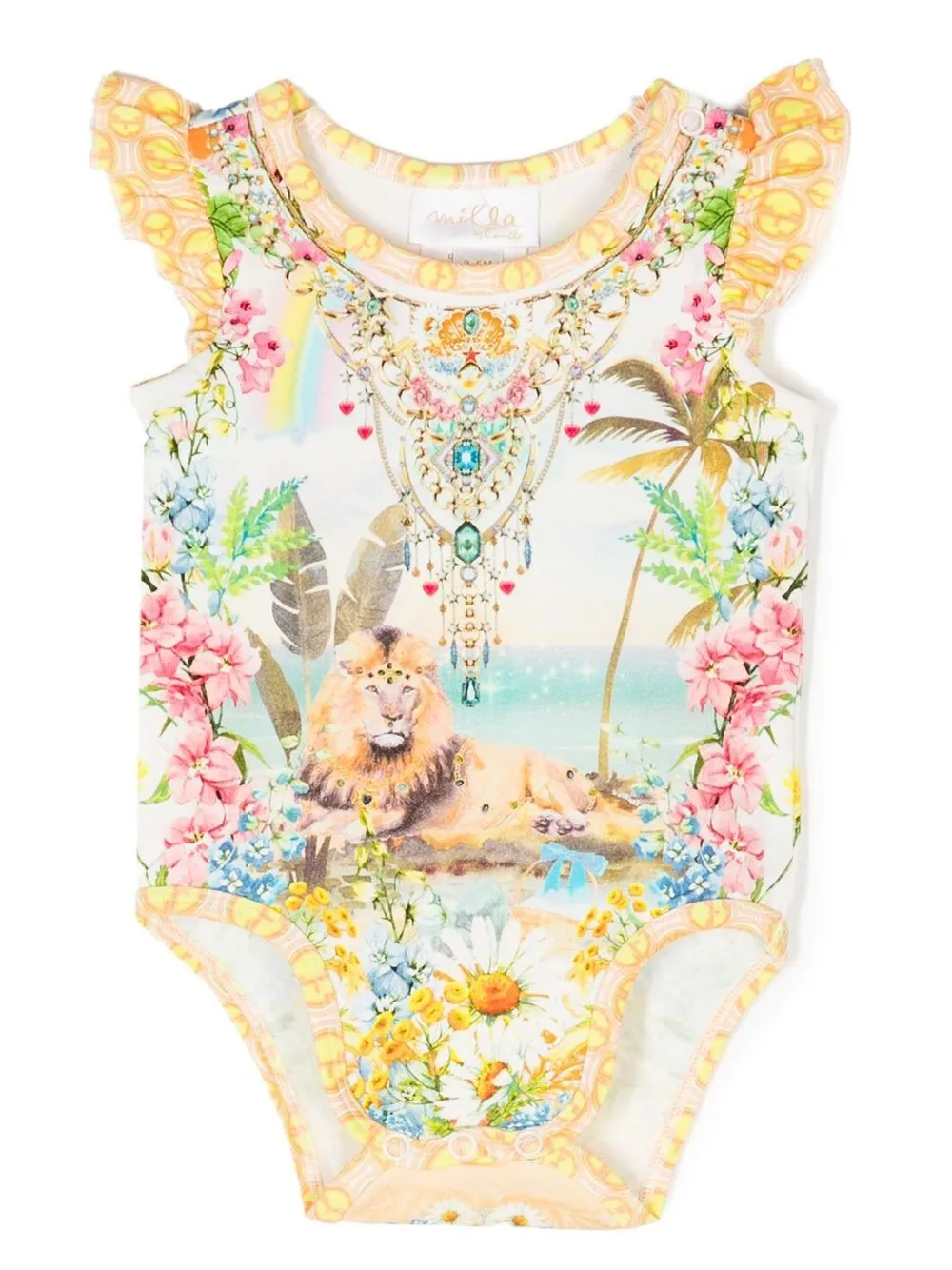 Боди с графичным принтом Camilla, белый 
Боди с графичным принтом Camilla, белый