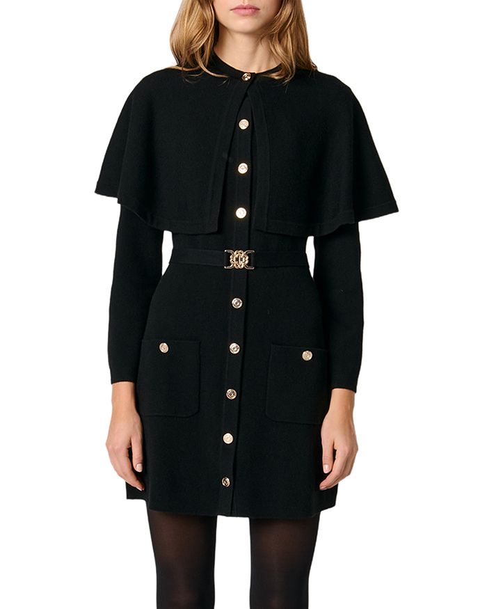 2-в-1 трикотажное платье и съемная накидка Maje, черный
2-в-1 трикотажное платье и съемная накидка Maje, черный