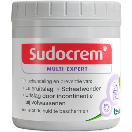 Multi Expert - Крем под подгузник и для ягодиц - 400 г Sudocrem
Multi Expert - Крем под подгузник и для ягодиц - 400 г Sudocrem