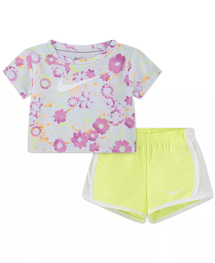 Детский комплект для девочек: футболка Dri-FIT и шорты Tempo с цветными блоками, 2 предмета Nike, зеленый
Детский комплект для девочек: футболка Dri-FIT и шорты Tempo с цветными блоками, 2 предмета Nike, зеленый