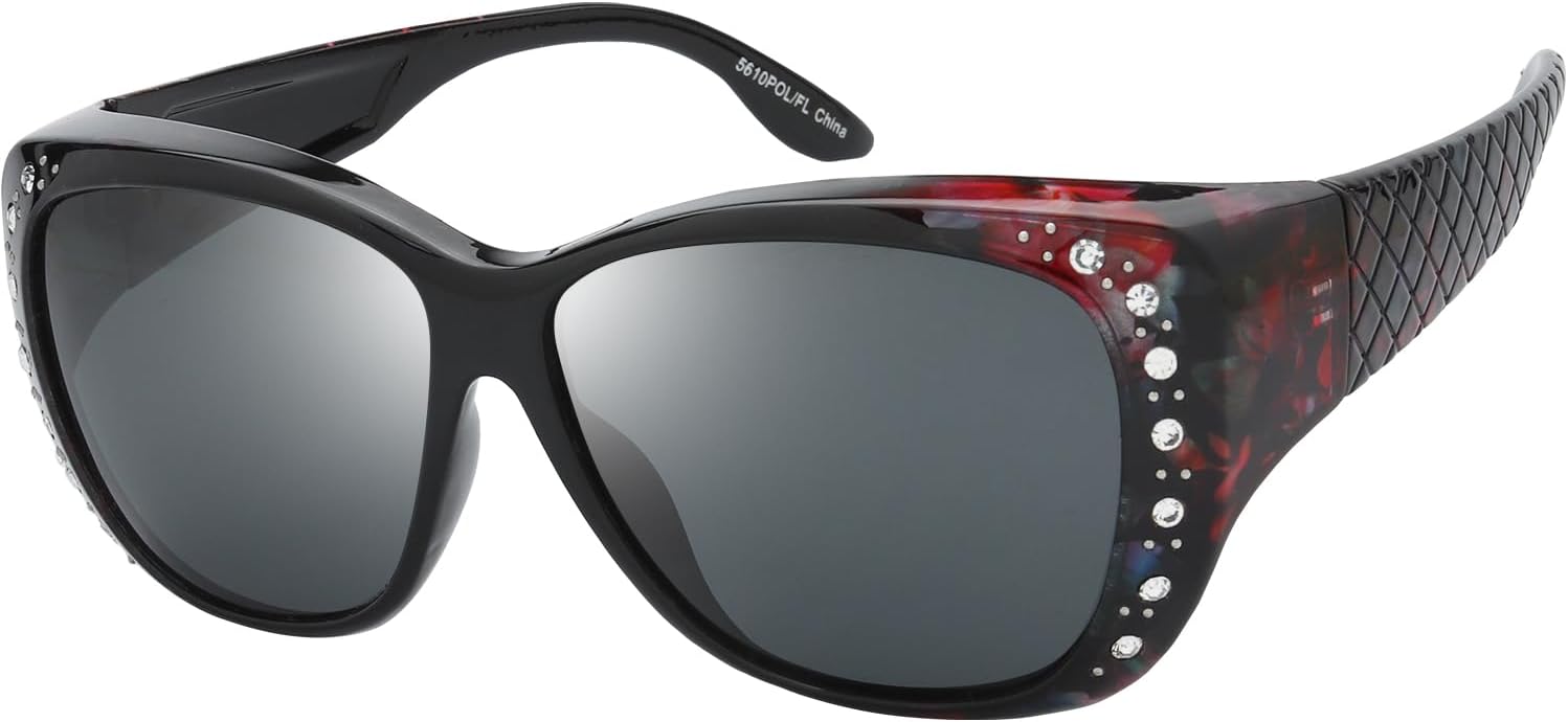 Солнцезащитные очки Fresh Fit Over Glasses Rhinestone Polarized Sunglasses для женщин FR1F5610 - Кожаный футляр для очков The Fresh, F5610p05 Black/ Floral Flower Print, Grey
Солнцезащитные очки Fresh Fit Over Glasses Rhinestone Polarized Sunglasses для женщин FR1F5610 - Кожаный футляр для очков The Fresh, F5610p05 Black/ Floral Flower Print, Grey