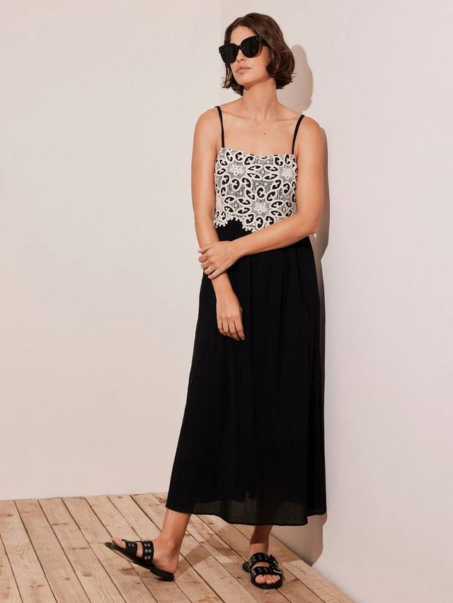 Макси-платье крючком Mint Velvet, черный/разноцветный
Макси-платье крючком Mint Velvet, черный/разноцветный