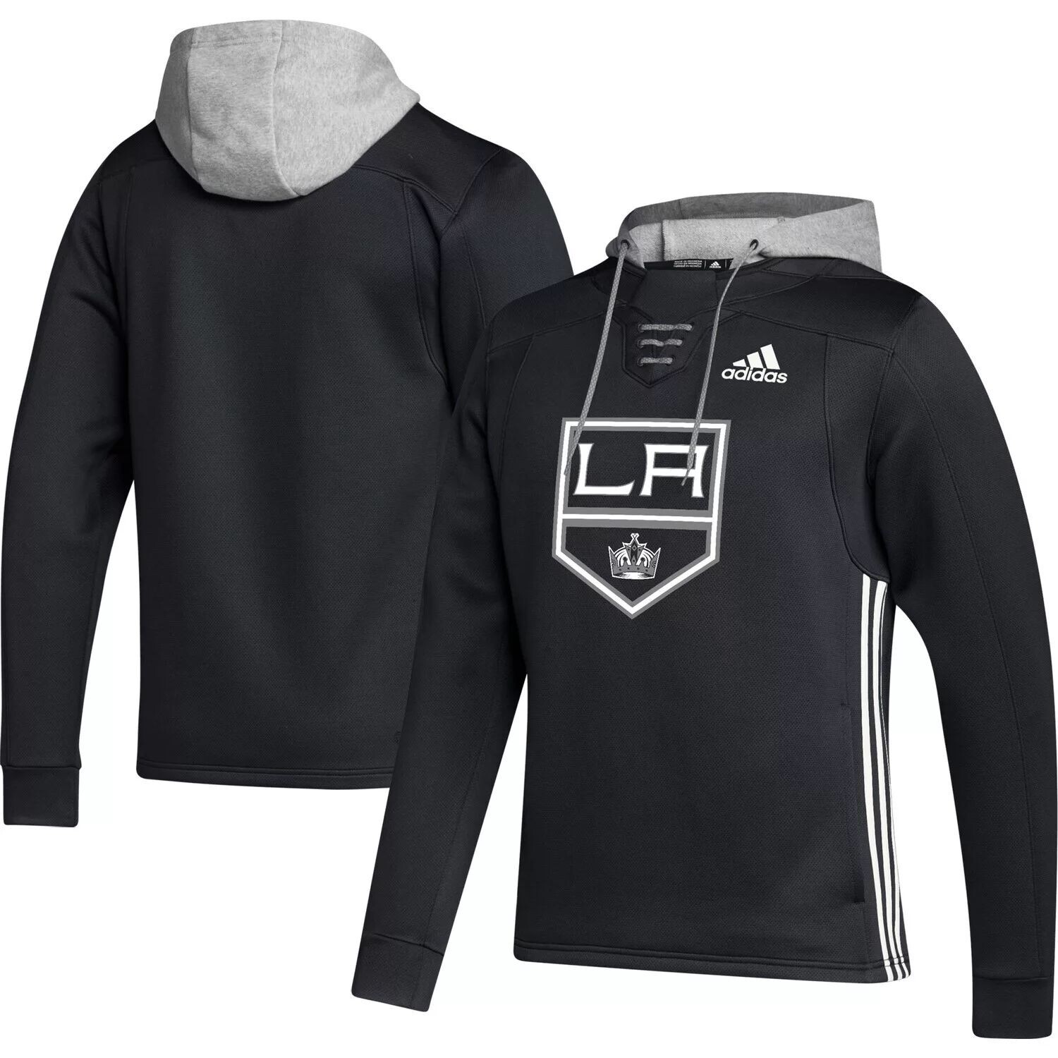 Мужской черный пуловер с капюшоном Los Angeles Kings Skate Lace AEROREADY Team adidas
Мужской черный пуловер с капюшоном Los Angeles Kings Skate Lace AEROREADY Team adidas