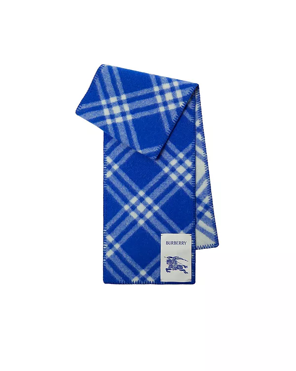 Шерстяной шарф в клетку Burberry, синий
Шерстяной шарф в клетку Burberry, синий