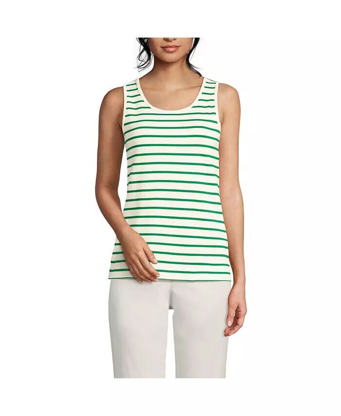 Женская хлопковая майка на бретелях Lands' End, зеленый
Женская хлопковая майка на бретелях Lands' End, зеленый