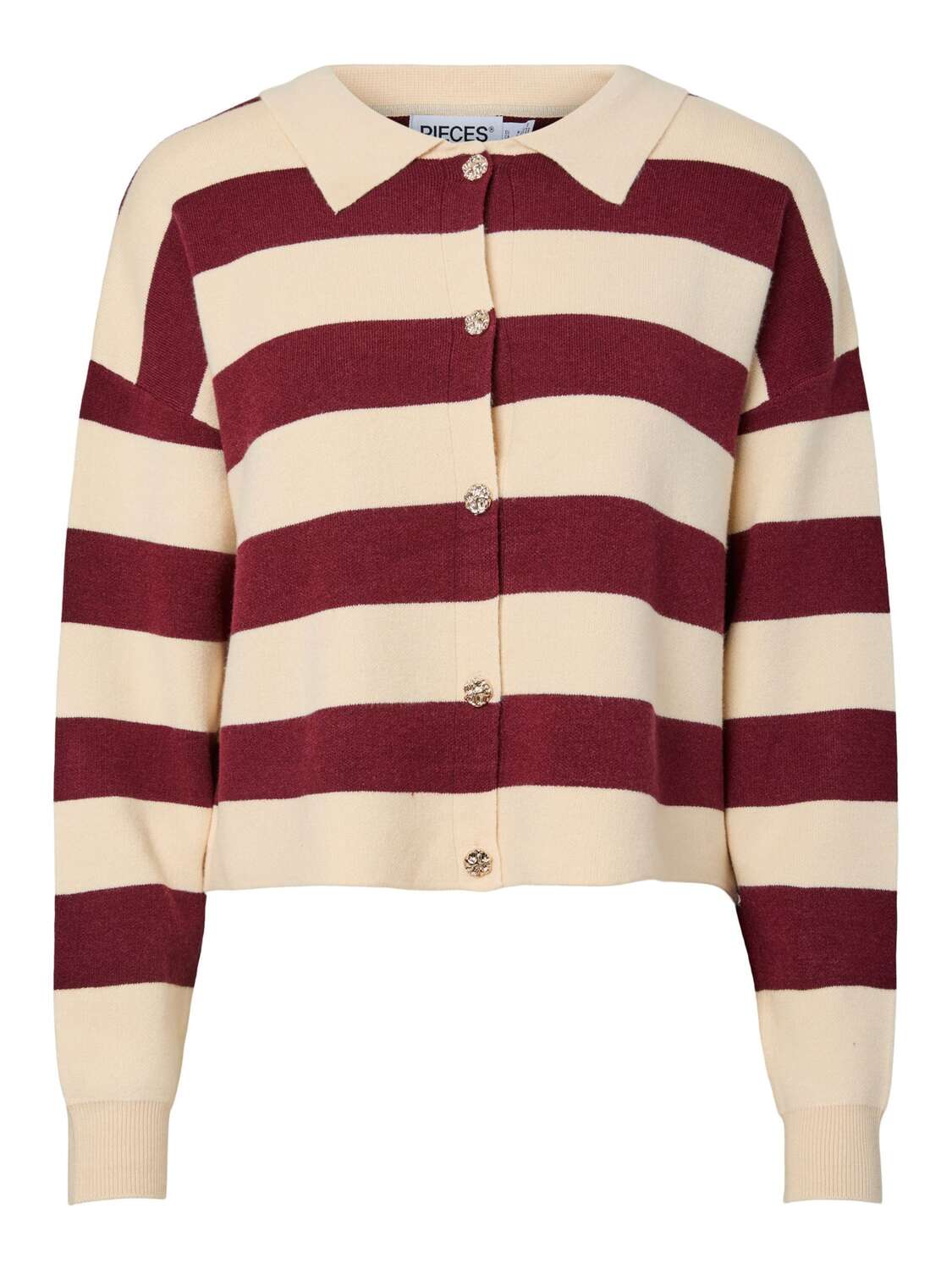 PIECES Кардиган 'PCJassy' в темно-красном цвете
PIECES Кардиган 'PCJassy' в темно-красном цвете