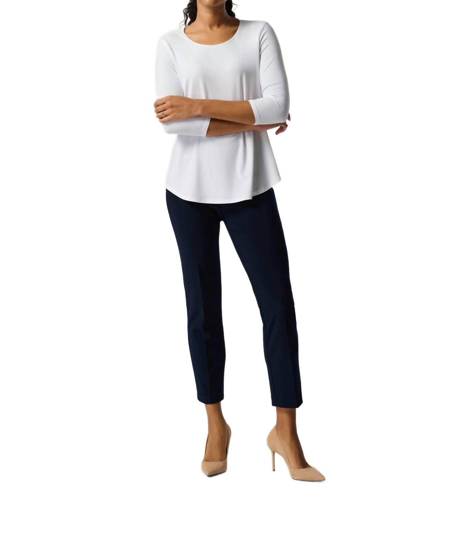 Joseph Ribkoff Классические укороченные брюки темно-синего цвета
Joseph Ribkoff Классические укороченные брюки темно-синего цвета