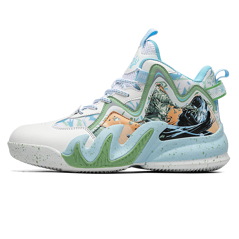 Wooden Rabbit Скользоустойчивые баскетбольные кроссовки мид-топ унисекс бело-сине-зеленые, цвет White Blue Green
Wooden Rabbit Скользоустойчивые баскетбольные кроссовки мид-топ унисекс бело-сине-зеленые, цвет White Blue Green