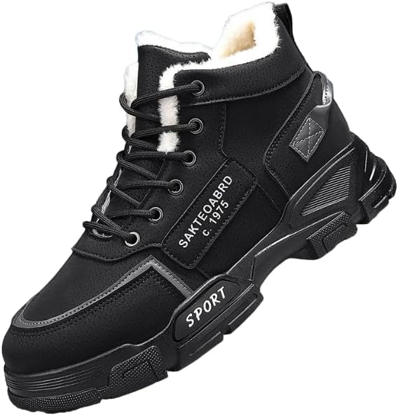 Мужские осенне-зимние туристические ботинки Hhhchpm - с плюшевой подкладкой для тепла, дышащие и с нескользящей подошвой для походов, альпинизма и прогулок на улице, черный
Мужские осенне-зимние туристические ботинки Hhhchpm - с плюшевой подкладкой для тепла, дышащие и с нескользящей подошвой для походов, альпинизма и прогулок на улице, черный