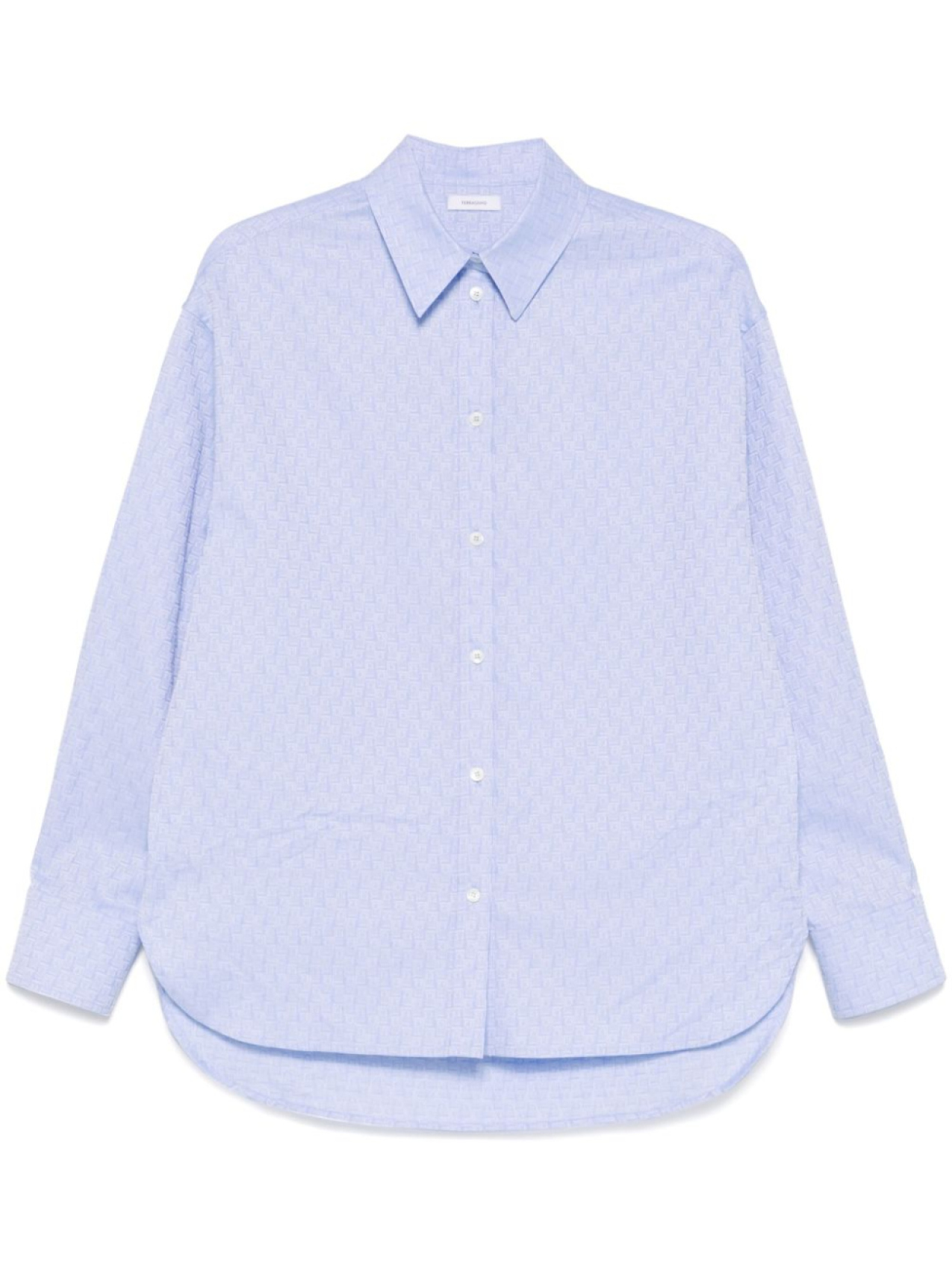 Ferragamo рубашка с монограммой, синий
Ferragamo рубашка с монограммой, синий