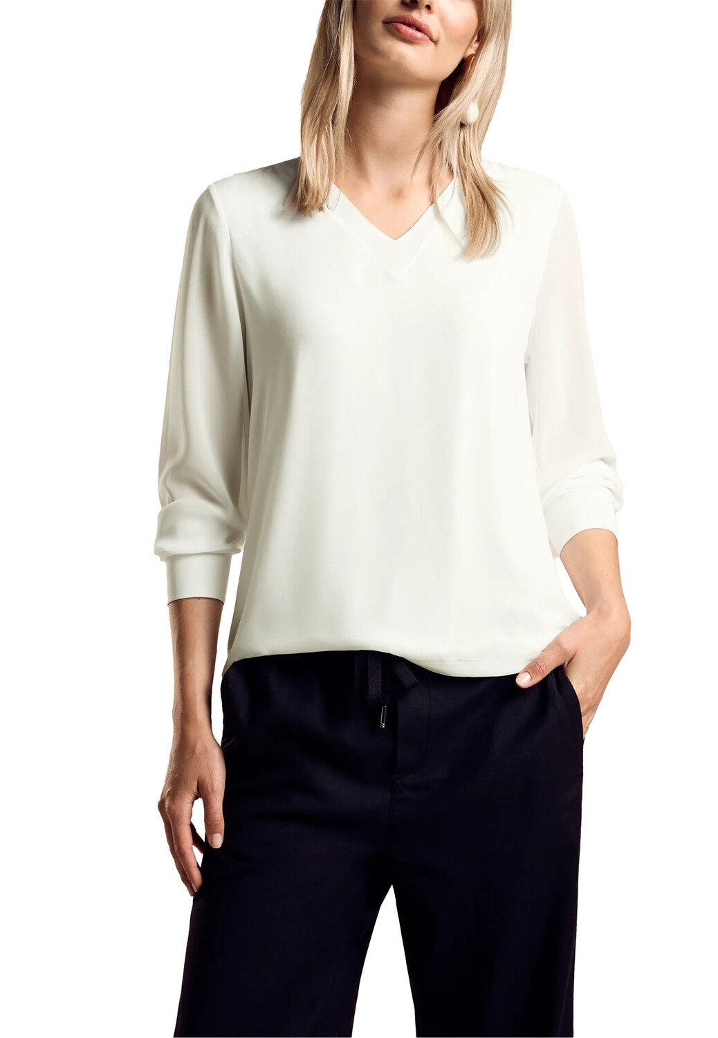 Блуза Street One с треугольным вырезом, белый
Блуза Street One с треугольным вырезом, белый