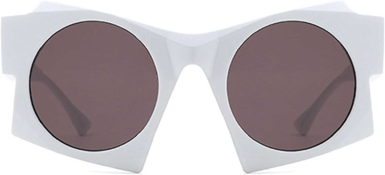 Модные солнцезащитные очки неправильной формы «кошачий глаз» для женщин, для вечеринки на Хэллоуин, круглые дизайнерские солнцезащитные очки зеленого цвета, размер N45 mincl, White
Модные солнцезащитные очки неправильной формы «кошачий глаз» для женщин, для вечеринки на Хэллоуин, круглые дизайнерские солнцезащитные очки зеленого цвета, размер N45 mincl, White