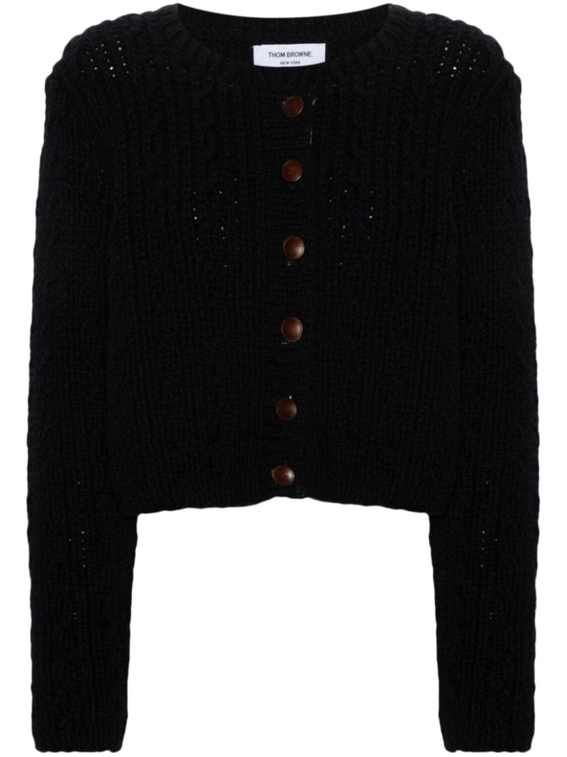 Thom Browne шерстяной кардиган крупной вязки, синий
Thom Browne шерстяной кардиган крупной вязки, синий
