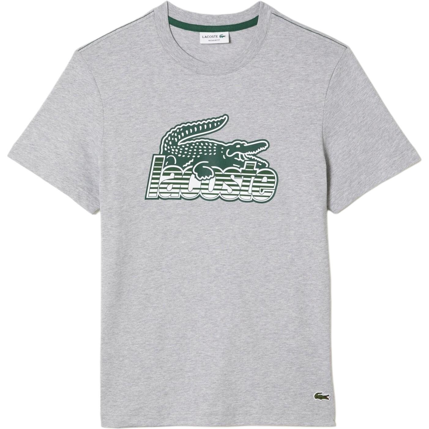 Футболка мужская серая Lacoste, серый 
Футболка мужская серая Lacoste, серый
