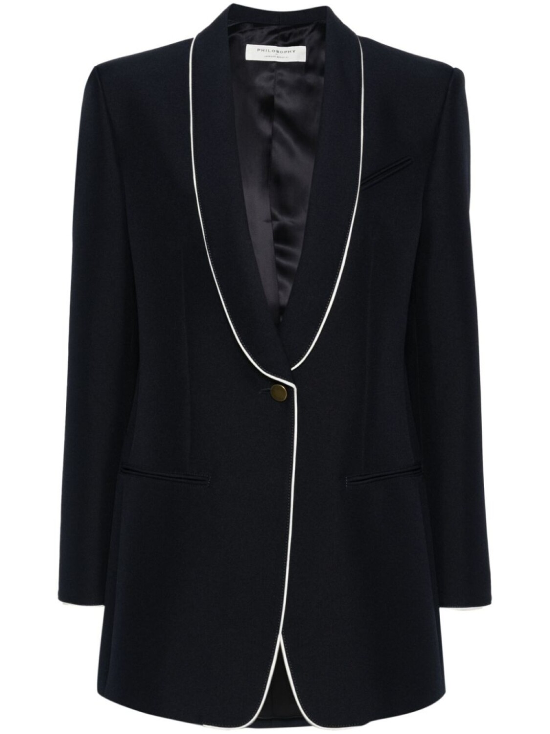 Philosophy Di Lorenzo Serafini однобортный блейзер с контрастной отделкой, синий
Philosophy Di Lorenzo Serafini однобортный блейзер с контрастной отделкой, синий