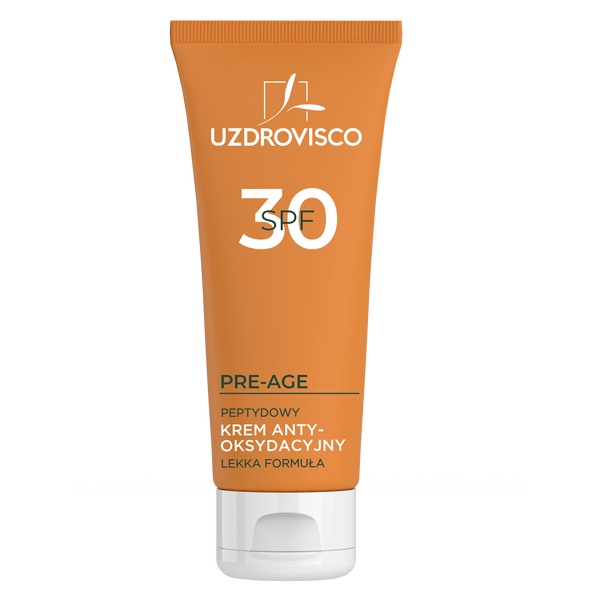 Пептидный антиоксидантный крем для лица против морщин с SPF30, 50 мл Uzdrovisco Pre-Age
Пептидный антиоксидантный крем для лица против морщин с SPF30, 50 мл Uzdrovisco Pre-Age