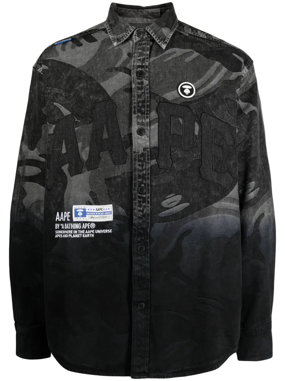 Рубашка с нашивкой-логотипом AAPE BY *A BATHING APE, черный
Рубашка с нашивкой-логотипом AAPE BY *A BATHING APE, черный