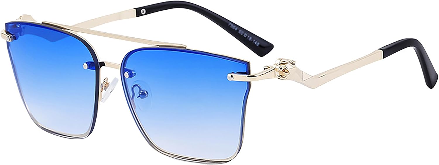 Модные солнцезащитные очки в стиле «кошачий глаз» с металлическими дужками в виде головы леопарда и двойной перемычкой, с защитой от УФ-излучения UV400, для мужчин Generic, C
Модные солнцезащитные очки в стиле «кошачий глаз» с металлическими дужками в виде головы леопарда и двойной перемычкой, с защитой от УФ-излучения UV400, для мужчин Generic, C