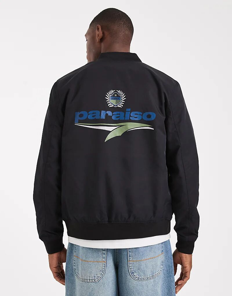 Легкая куртка-бомбер ASOS DESIGN с принтом черного цвета
Легкая куртка-бомбер ASOS DESIGN с принтом черного цвета