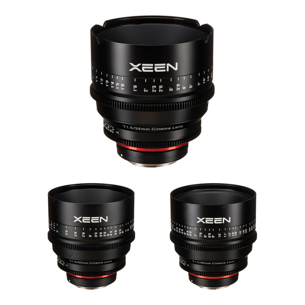 Объективы Rokinon Xeen 24, 50, 85 мм T1.5 для крепления Canon EF
Объективы Rokinon Xeen 24, 50, 85 мм T1.5 для крепления Canon EF