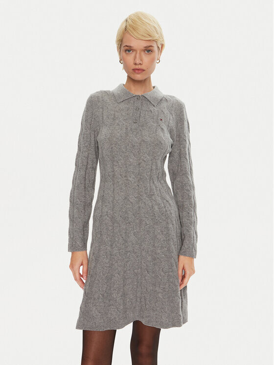 Трикотажное платье обычного кроя Tommy Hilfiger, серый 
Трикотажное платье обычного кроя Tommy Hilfiger, серый