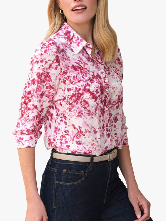 Футболка из чистого шелка с цветочным принтом Pure Collection, Hot Pink
Футболка из чистого шелка с цветочным принтом Pure Collection, Hot Pink