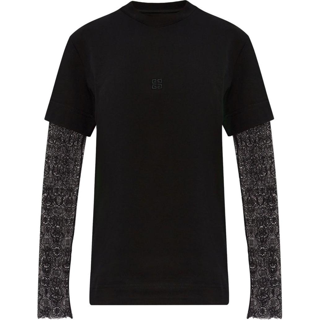 Lace Sleeves Crewneck T Shirt Givenchy, черный
Lace Sleeves Crewneck T Shirt Givenchy, черный