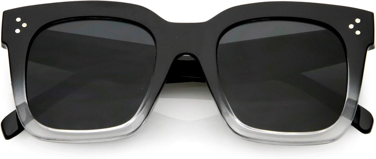 zeroUV - Солнцезащитные очки с плоскими линзами, крупной квадратной оправой и роговым ободком, 50 мм (черный-прозрачный градиент/дымчатый), C02 | Black-clear Fade / Smoke
zeroUV - Солнцезащитные очки с плоскими линзами, крупной квадратной оправой и роговым ободком, 50 мм (черный-прозрачный градиент/дымчатый), C02 | Black-clear Fade / Smoke