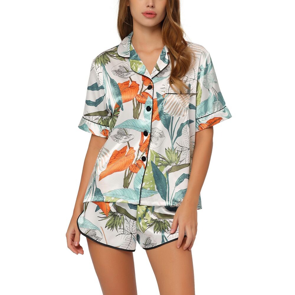 Женские атласные пижамные комплекты из 2 предметов для дома, футболки и шорт в горошек Cheibear, цвет Green White
Женские атласные пижамные комплекты из 2 предметов для дома, футболки и шорт в горошек Cheibear, цвет Green White