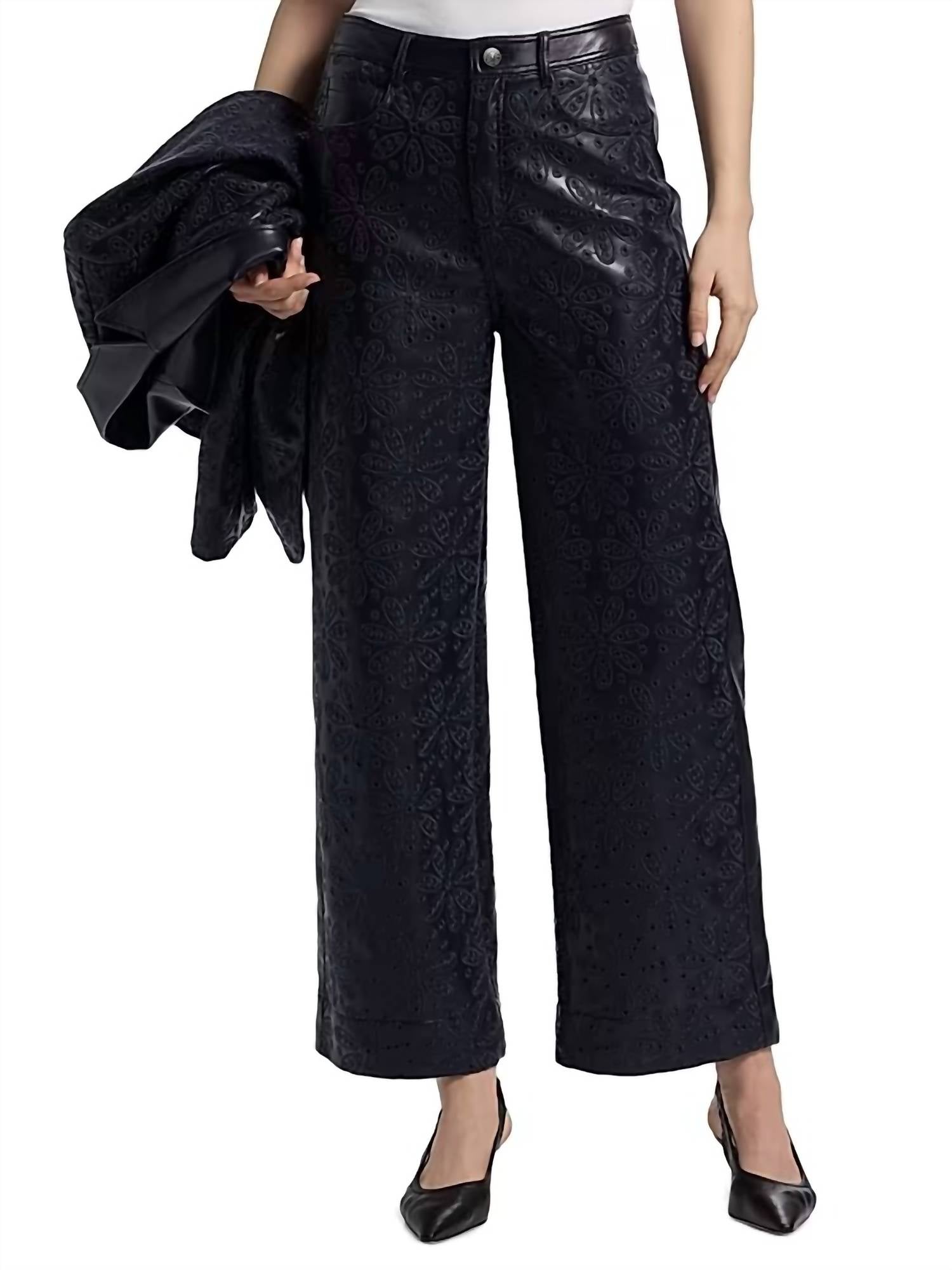 Cinq a sept Брюки Betsy из искусственной кожи с вышивкой, широкие, темно-синие
Cinq a sept Брюки Betsy из искусственной кожи с вышивкой, широкие, темно-синие