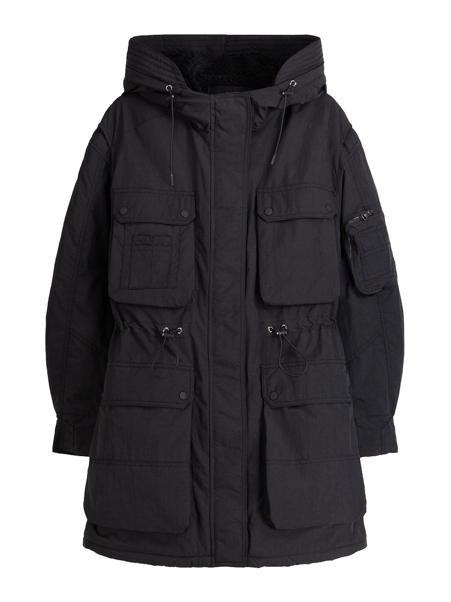 Парка для межсезонья Bershka, черный
Парка для межсезонья Bershka, черный