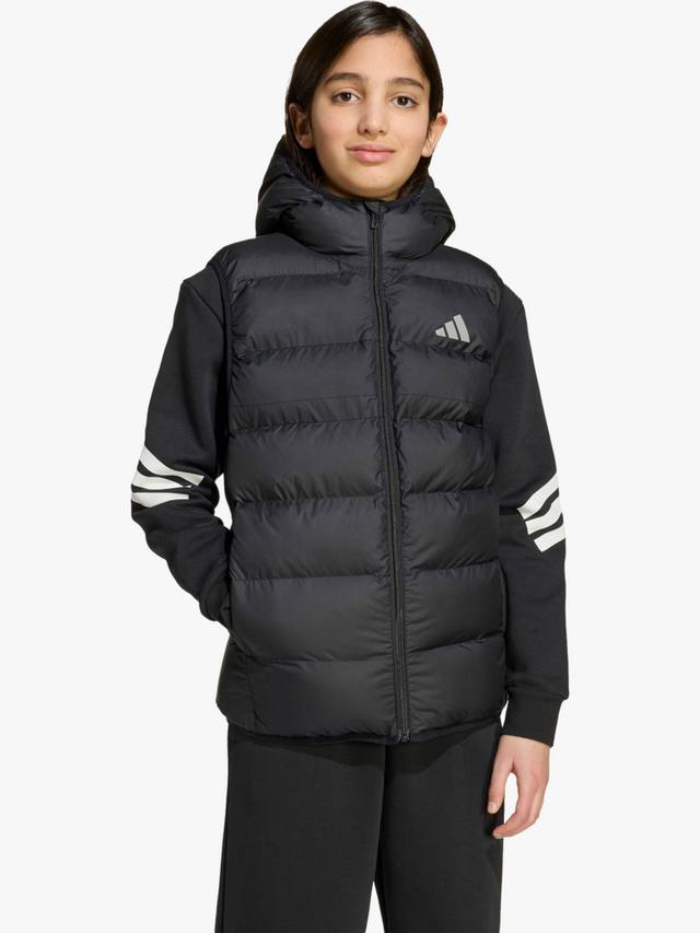 Детская утепленная жилетка с капюшоном из синтетического пуха adidas, Black
Детская утепленная жилетка с капюшоном из синтетического пуха adidas, Black