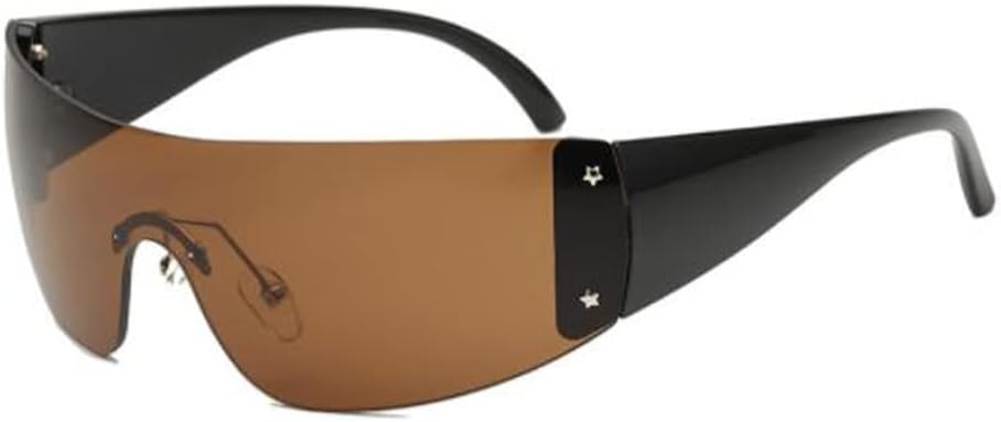 Солнцезащитные очки One Piece с защитой от ультрафиолета, без оправы, футуристические солнцезащитные очки обтекаемой формы, стильные и декоративные солнцезащитные очки в стиле звезды PUB, Black Foot Tea Flakes
Солнцезащитные очки One Piece с защитой от ультрафиолета, без оправы, футуристические солнцезащитные очки обтекаемой формы, стильные и декоративные солнцезащитные очки в стиле звезды PUB, Black Foot Tea Flakes