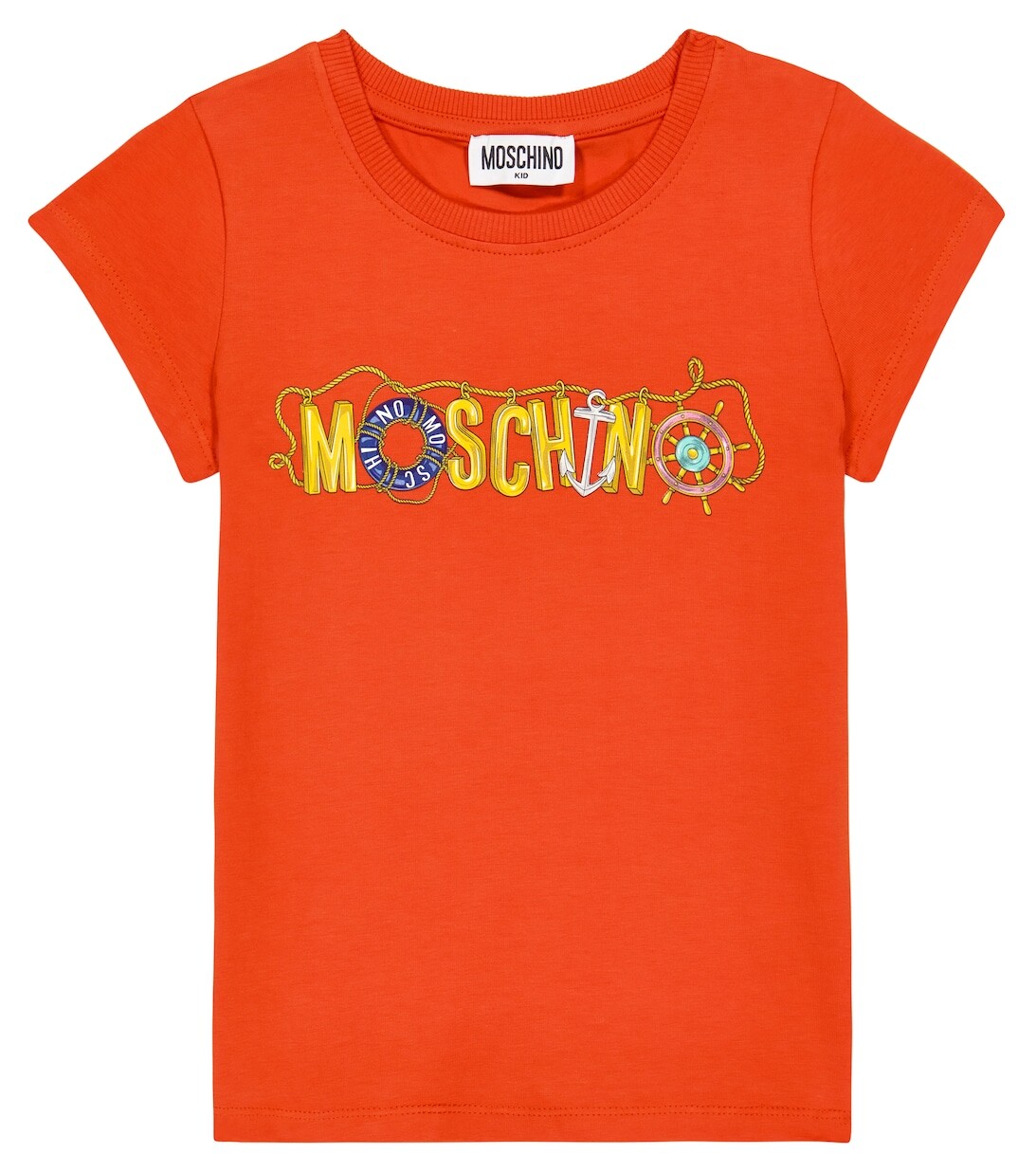Футболка из смесового хлопкового джерси с логотипом Moschino, оранжевый
Футболка из смесового хлопкового джерси с логотипом Moschino, оранжевый