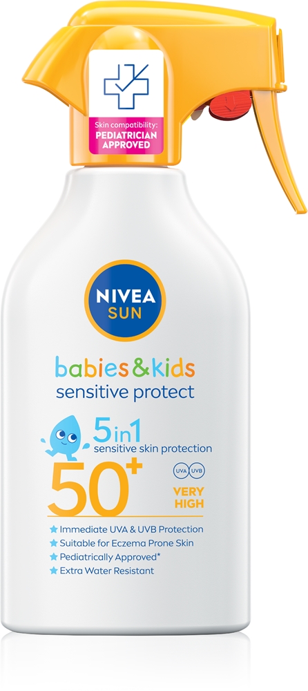 Солнцезащитный спрей Sun Babies & Kids для детей SPF 50+ Nivea, 270 мл
Солнцезащитный спрей Sun Babies & Kids для детей SPF 50+ Nivea, 270 мл