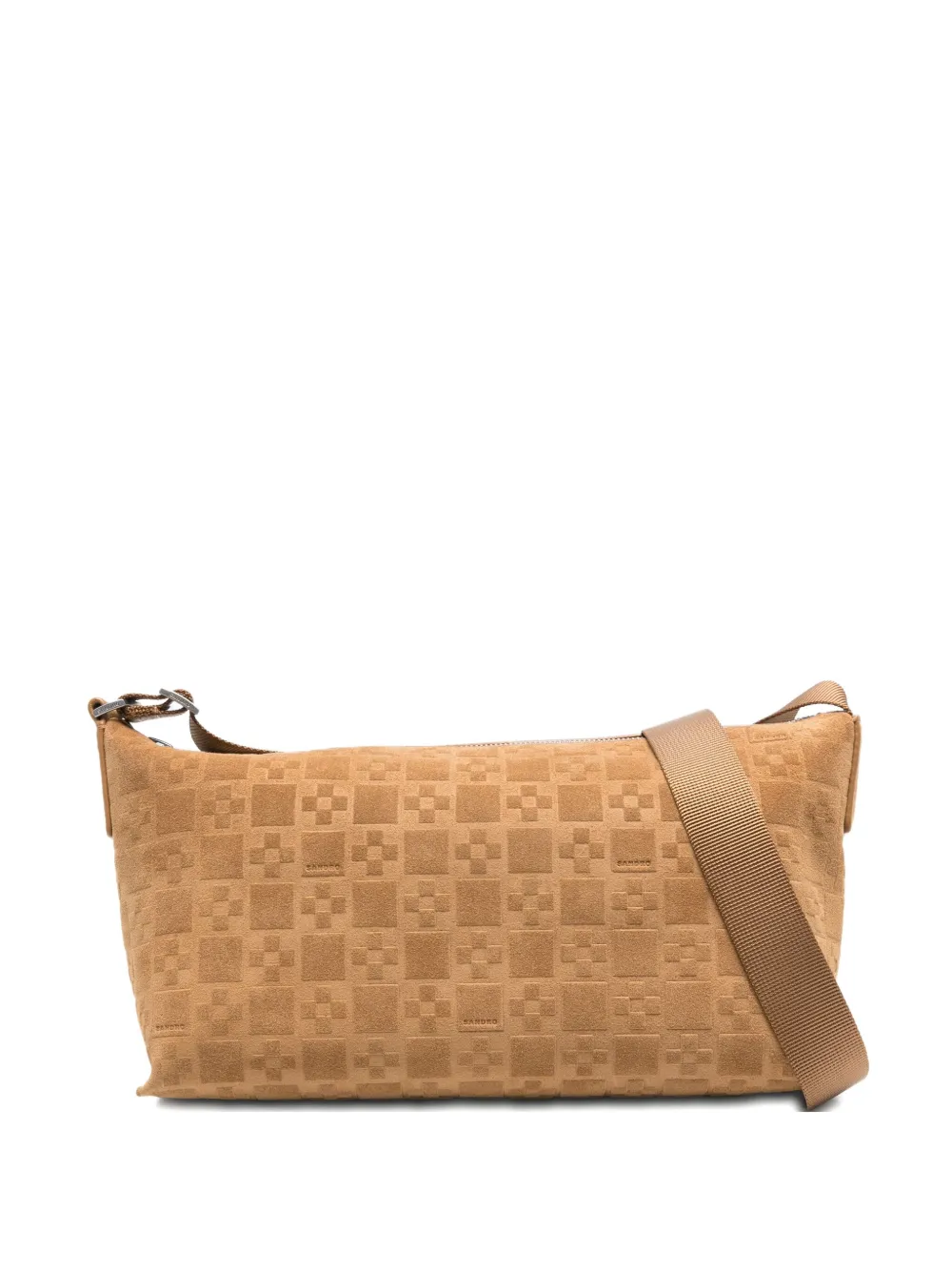 Сумка-мессенджер с тисненым узором SANDRO, коричневый 
Сумка-мессенджер с тисненым узором SANDRO, коричневый