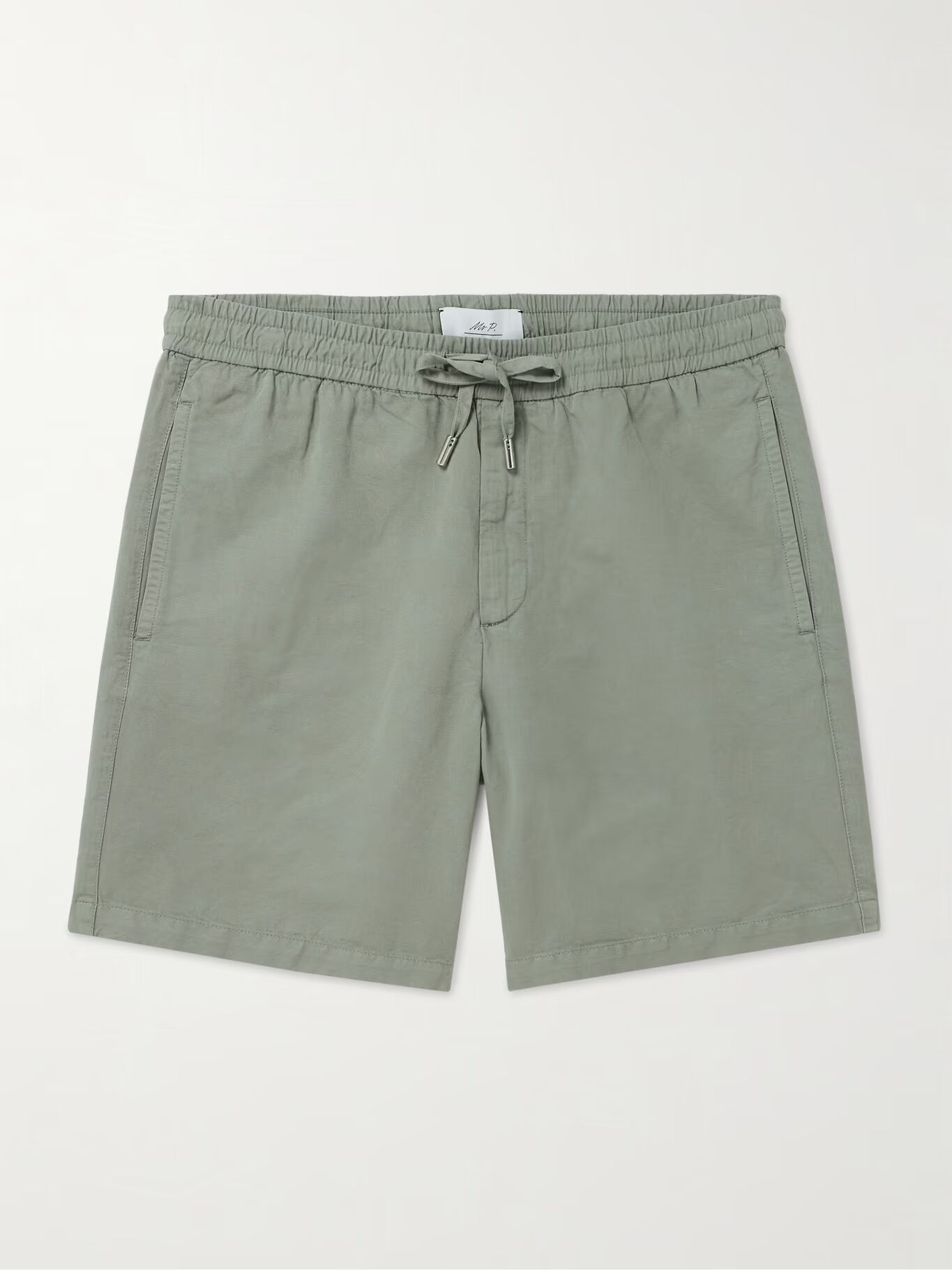 Шорты прямого кроя из смеси хлопка и льна с завязками MR P., зеленый
Шорты прямого кроя из смеси хлопка и льна с завязками MR P., зеленый