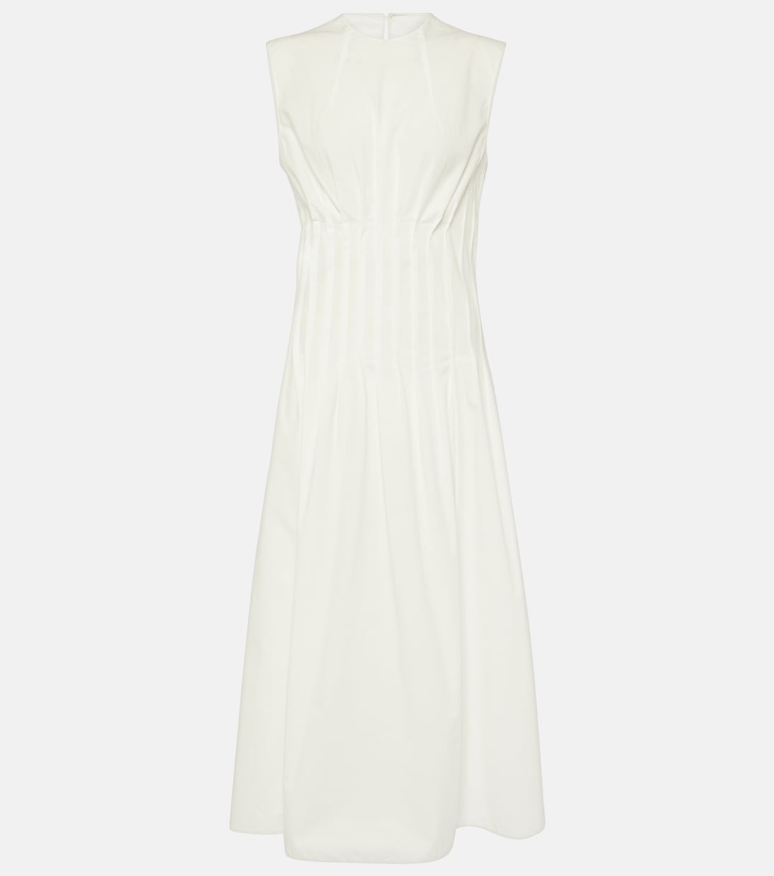 Длинное платье Wes из плиссированного хлопкового поплина Khaite, белый
Длинное платье Wes из плиссированного хлопкового поплина Khaite, белый