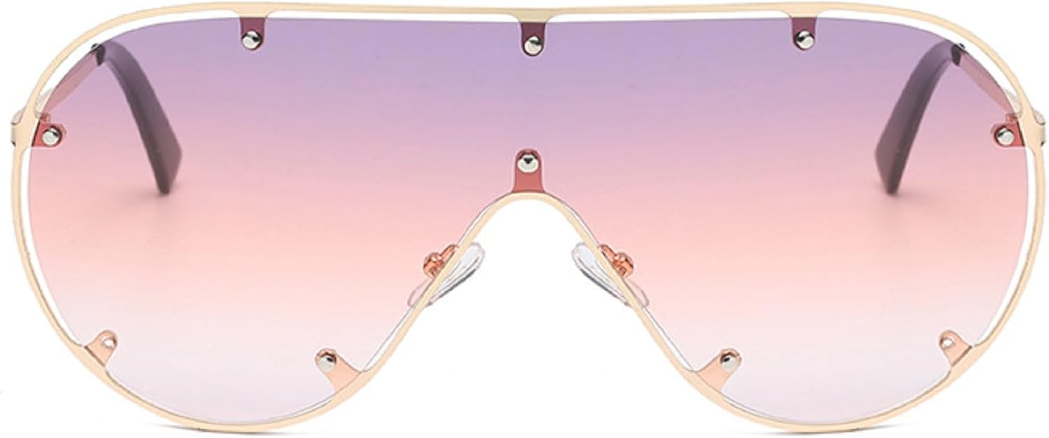 Популярные модные солнцезащитные очки-пилот большого размера для женщин, защита от УФ-излучения UV400, ретро-стиль, заклепки, градиентные, для мужчин – круглые солнцезащитные очки mincl, Purple
Популярные модные солнцезащитные очки-пилот большого размера для женщин, защита от УФ-излучения UV400, ретро-стиль, заклепки, градиентные, для мужчин – круглые солнцезащитные очки mincl, Purple