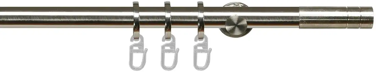 Карниз Liedeco "NOVA под нержавеющую сталь", 1 направляющая, фиксированный размер 200 см, Ø 20 мм, цвет edelstahlfarben
Карниз Liedeco "NOVA под нержавеющую сталь", 1 направляющая, фиксированный размер 200 см, Ø 20 мм, цвет edelstahlfarben