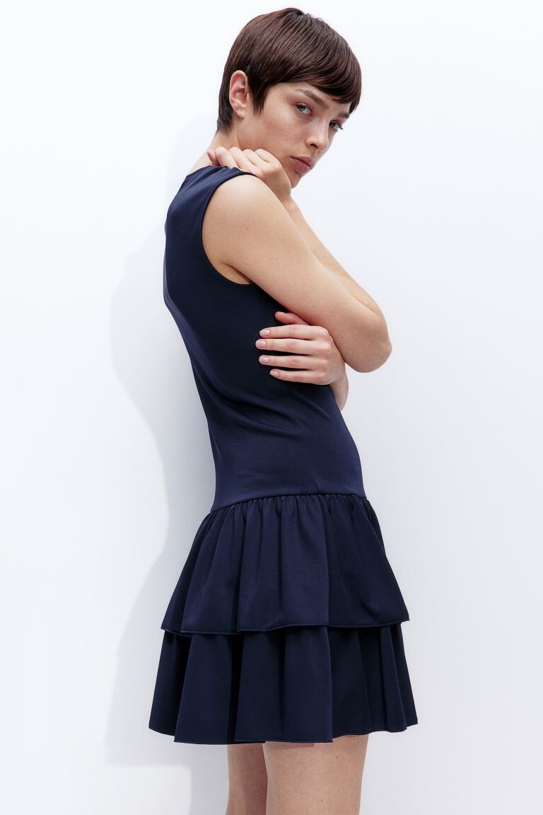 Платье из джерси с многоярусной юбкой H&M, синий
Платье из джерси с многоярусной юбкой H&M, синий