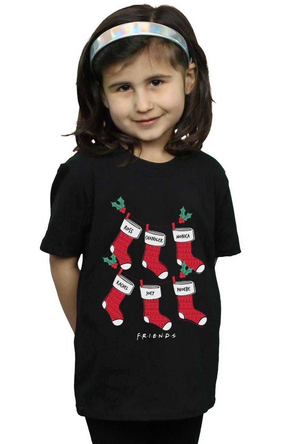 Рождественские чулки Хлопковая футболка Friends, черный
Рождественские чулки Хлопковая футболка Friends, черный