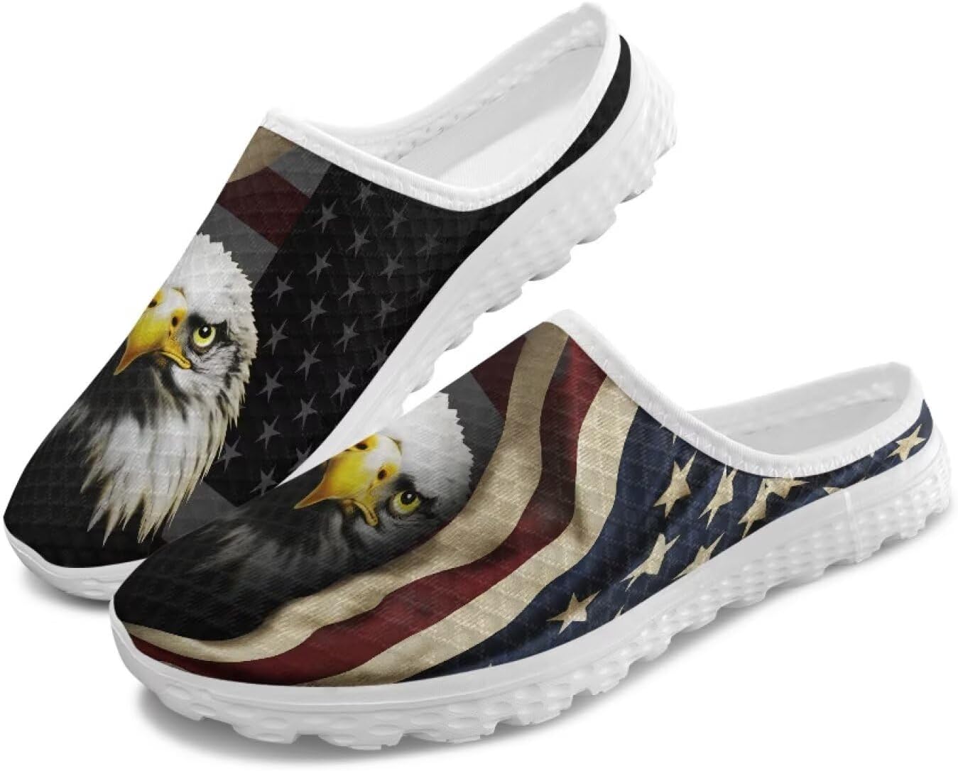 Женские кроссовки Tomeusey на шнуровке без задника, с полусеткой, легкие, дышащие, повседневные для прогулок, Usa Flag Eagle Print
Женские кроссовки Tomeusey на шнуровке без задника, с полусеткой, легкие, дышащие, повседневные для прогулок, Usa Flag Eagle Print