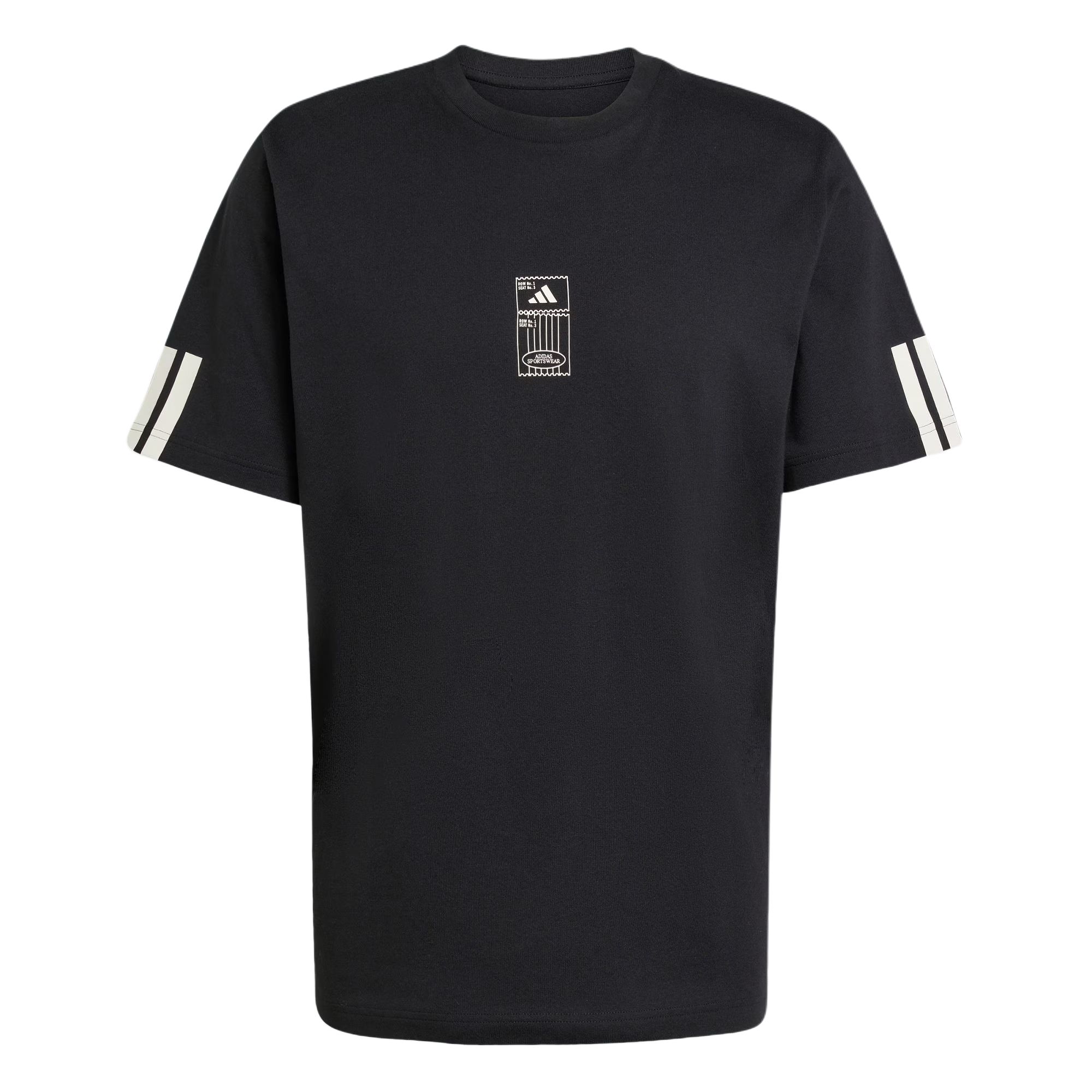 Футболка SS25 STADIUM TICKET LOOSE мужская Adidas, черный
Футболка SS25 STADIUM TICKET LOOSE мужская Adidas, черный