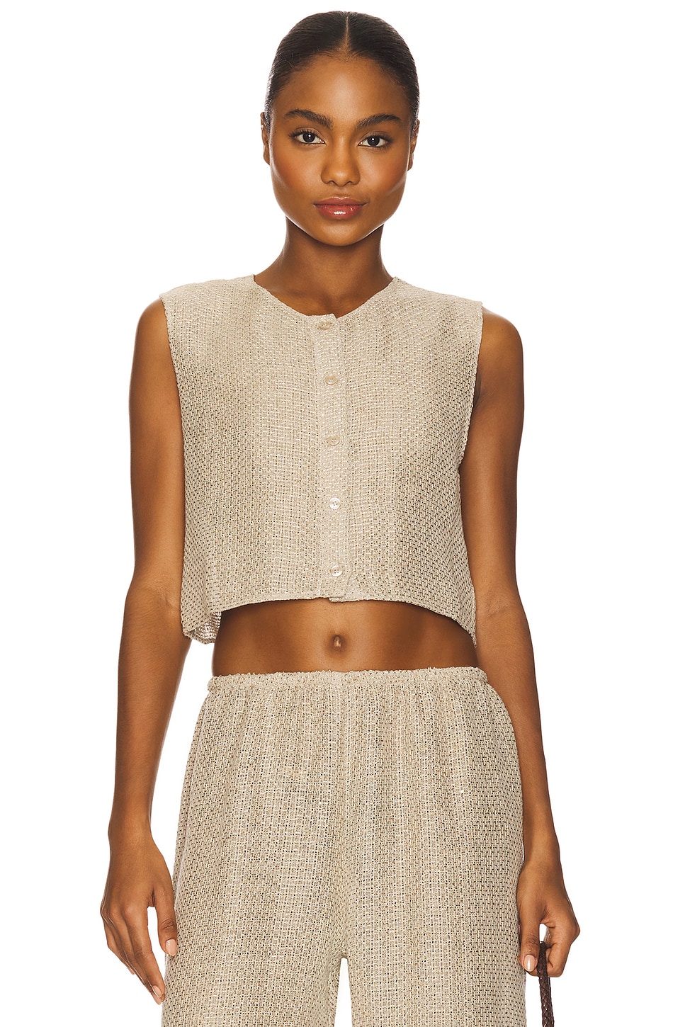 Майка с круглым вырезом Stella Leset, dune 
Майка с круглым вырезом Stella Leset, dune