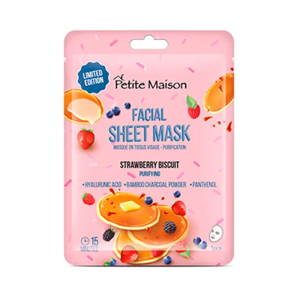 Освежающая маска для лица Strawberry Biscuit Petite Maison, 20 ml
Освежающая маска для лица Strawberry Biscuit Petite Maison, 20 ml