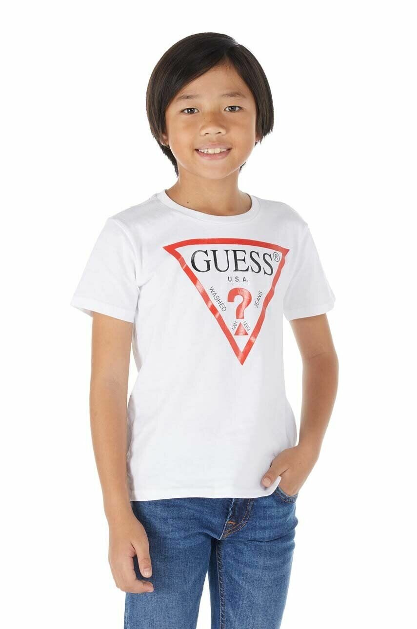 Футболка из хлопка для детей Guess, белый
Футболка из хлопка для детей Guess, белый