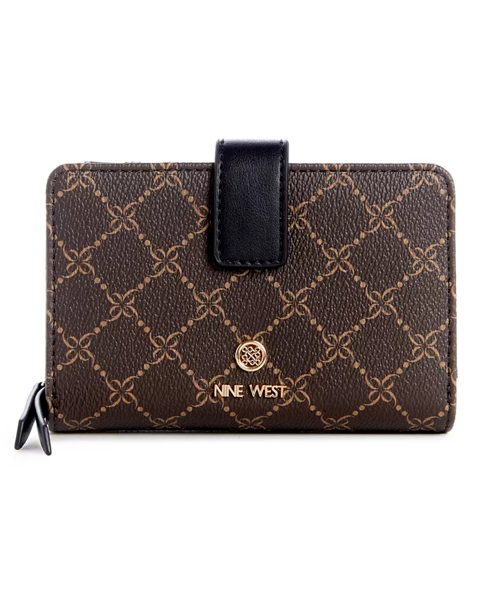 Женский кошелек Lockup 9 French Wallet Nine West, коричневый 
Женский кошелек Lockup 9 French Wallet Nine West, коричневый